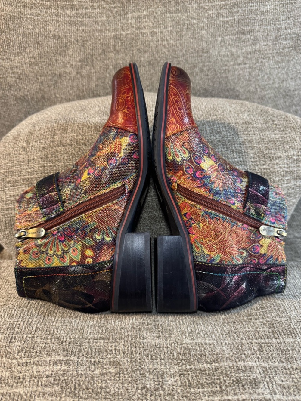 L'Artiste by Spring Step Georgiana-Scope Bootie Hand Painted Boot Size 7 NWOT - Picture 4 of 14